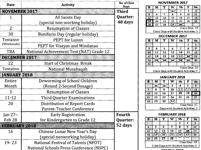 Deped Calendar Of Activities To Pdf Top Amazing Famous